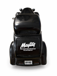 Maytag Motorsports Liberty Classics car coin bank on white background