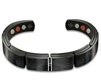 Ion-Plated Men's Wellness Bracelet With Black Sapphire Bradford Exchange