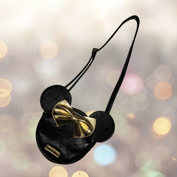 Minnie Mouse Black and Gold Tote / Purse