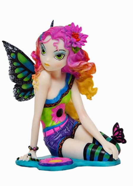 Crystal Myka Jelina Rainbow Colours Lady Fairy Figurine RETIRED NO BOX