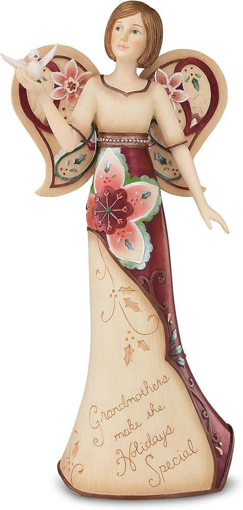 Grandma Angel Holding Dove Figurine – Perfectly Paisley #76116 (9” Tall)