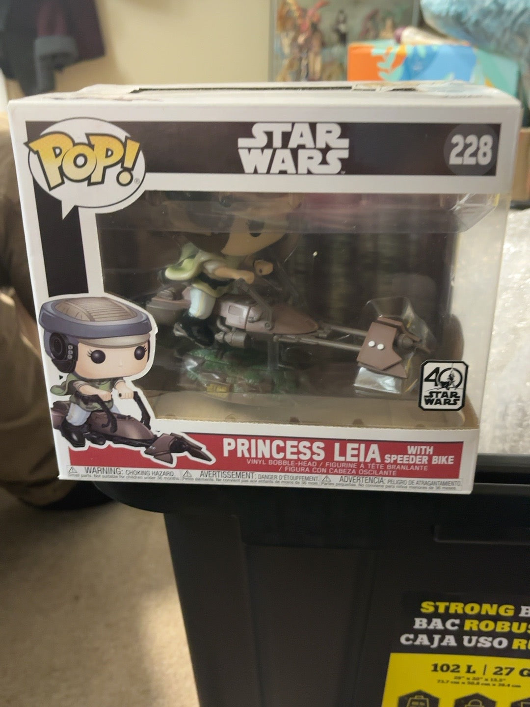 Princess Leia with Speeder Bike #228 in original box with shelf wear