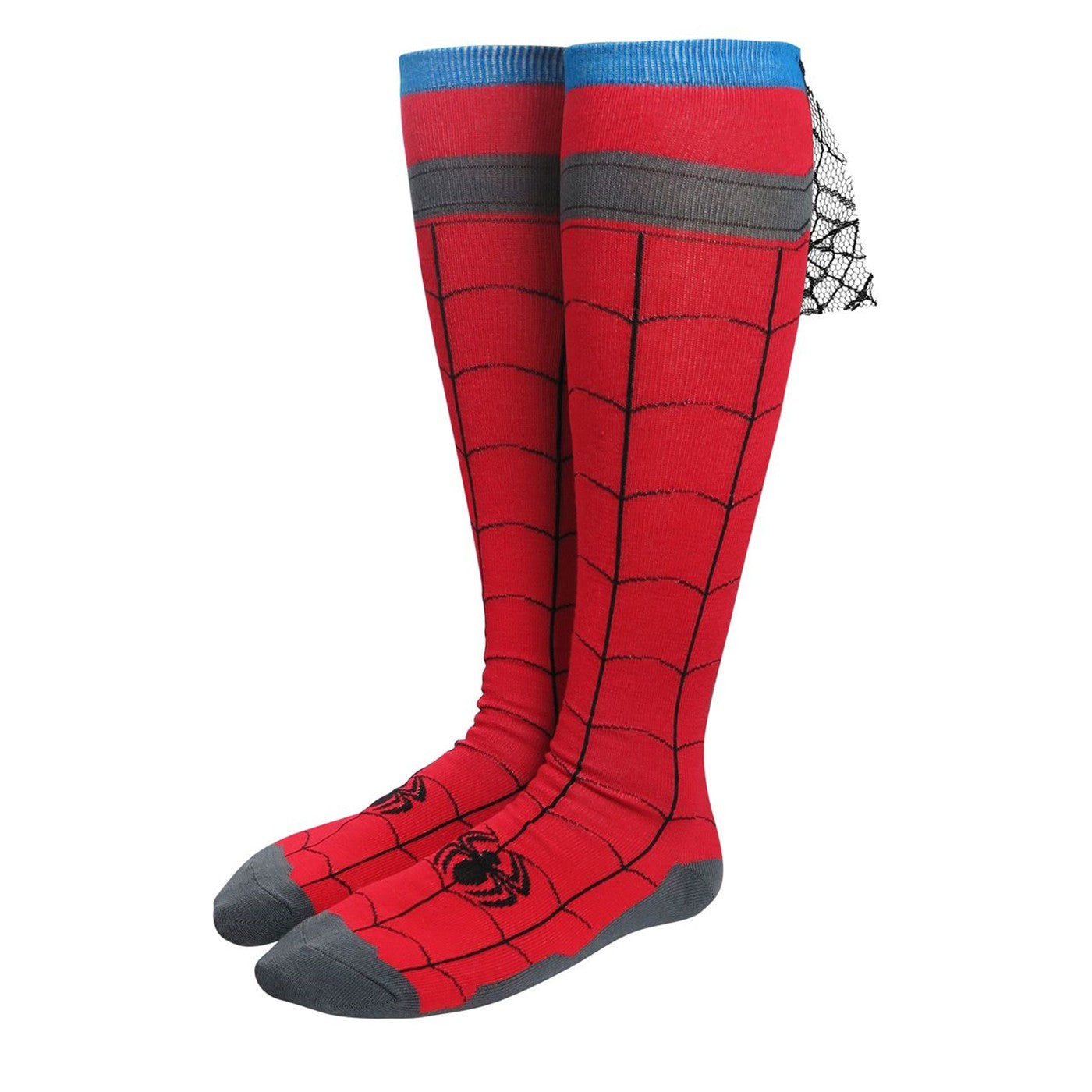 Spider Man Knee High Socks with Web Marvel Disney