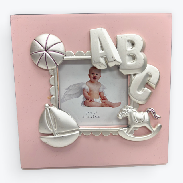 Leeber Baby ABC Pink Picture Frame 3x3 frame