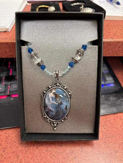 Nene Thomas Wind Moon Fairy Fantasy Beaded Necklace with Art work