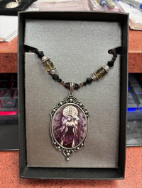 Jessica Galbreth Dark Queen Beaded Necklace with Art work