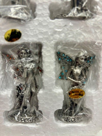 Set of 12 Months Pewter Birthstone Fairy Figurine