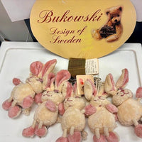 Bukowski Bear Keychain set of 5 Stuffed Bear Bradford Exchange