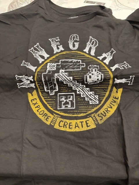 Minecraft XL Black T Shirt