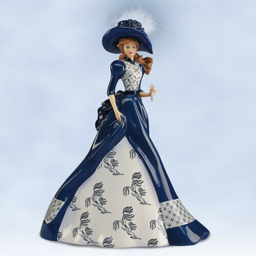 Retired Hamilton Blue Willow Lady Angel Figurine Harmony In Flight